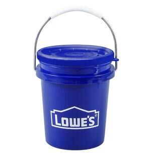 5 Pack Lowes Mini Blue Bucket w/ Lid Stackable Food Grade BPA Free Tiny Small